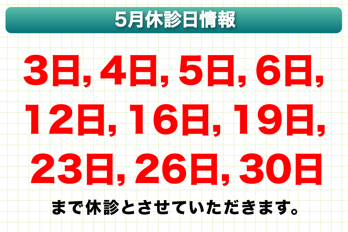 5月休診日情報